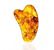 CARELIKA AMBER GUA SHA SCULPTING STONE NATŪRALUS GINTARO MASAŽO AKMUO